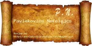 Pavlekovics Nefelejcs névjegykártya
